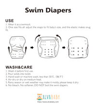 Load image into Gallery viewer, ALVABABY- Bee Swim Diaper