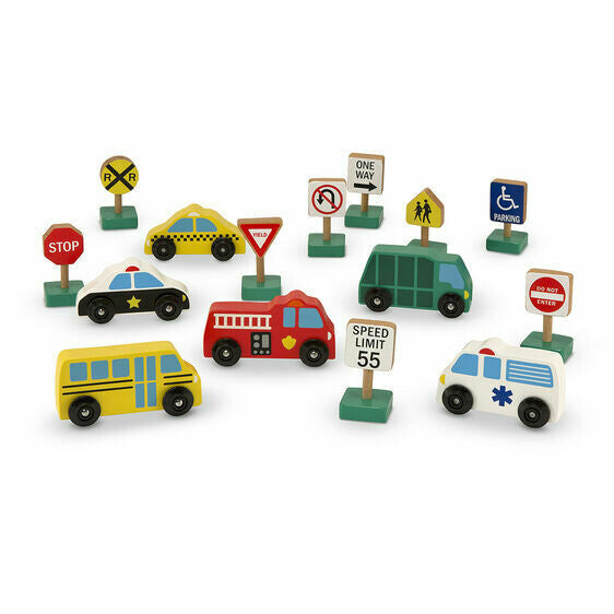 Wooden Vehicles and Traffic Signs  3+